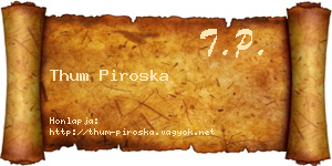 Thum Piroska névjegykártya